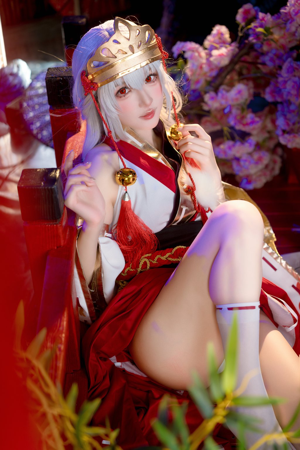 动漫博主@阿包也是兔娘 巫女浴池[58P-1V-940.6M] 网红写真-第4张