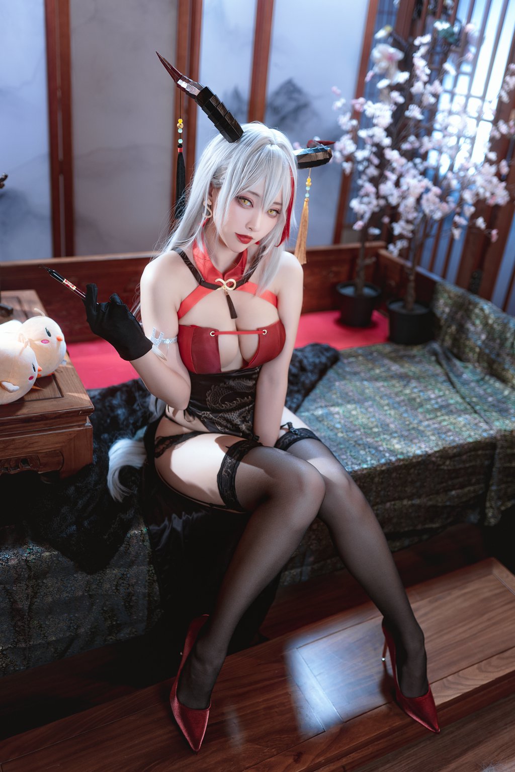 动漫博主@宮本桜 –德克萨斯同人礼服[23P-193.3M] 网红写真-第4张