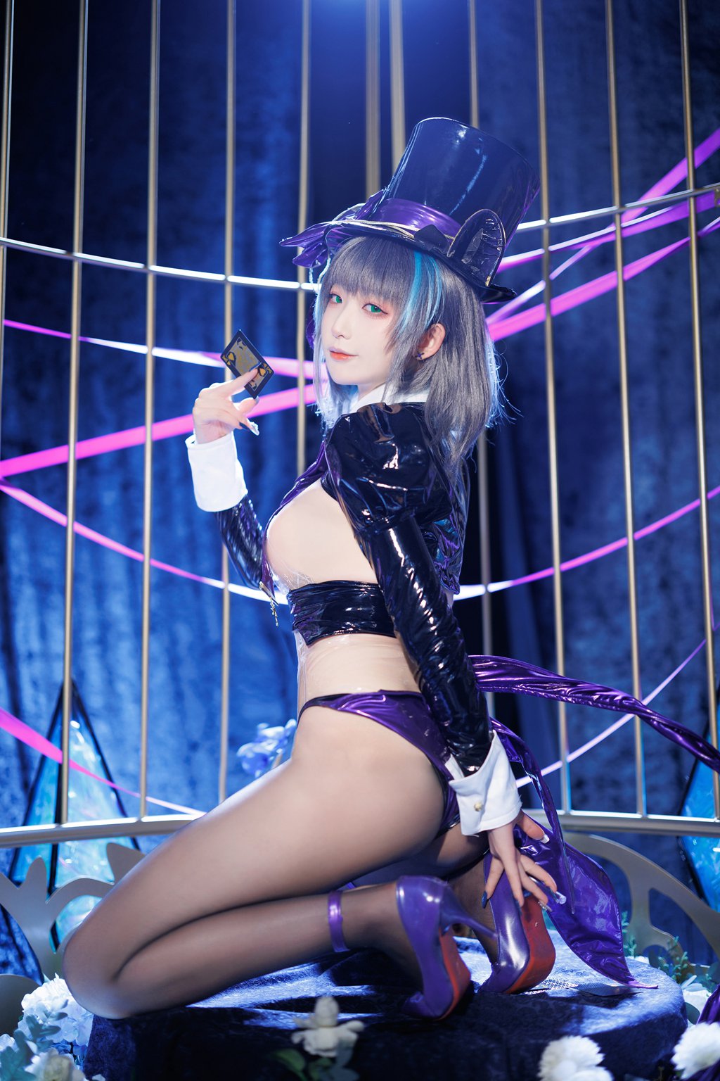 动漫博主@封疆疆 柴郡魔术师 绚烂夜梦[50P-403M] 网红写真-第4张