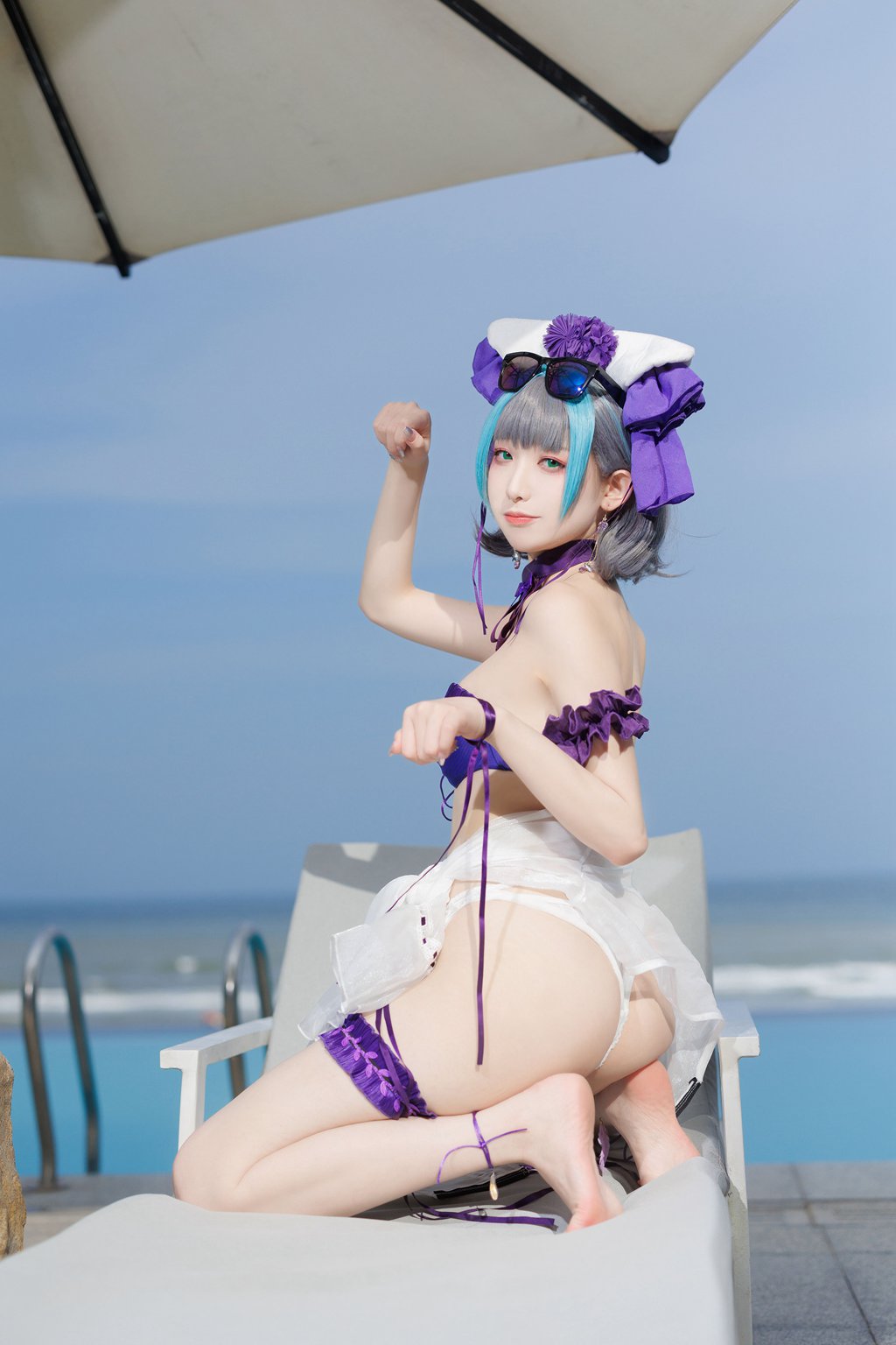 动漫博主@封疆疆 柴郡泳装[36P-171.7M] 网红写真-第3张