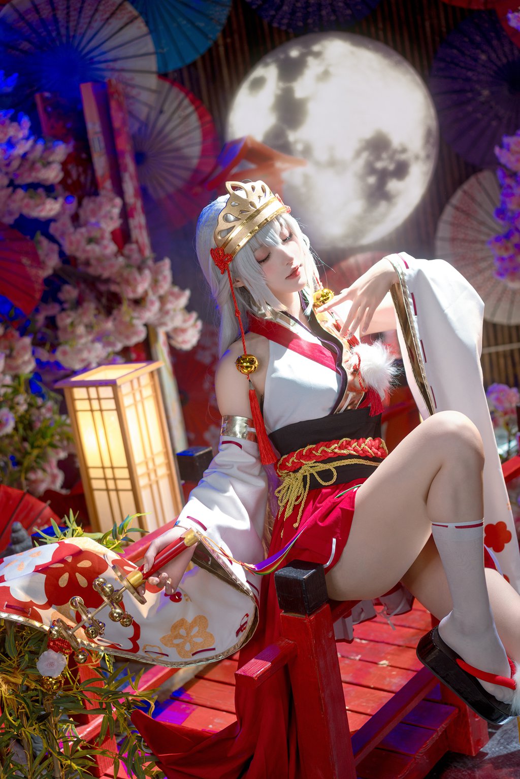 动漫博主@阿包也是兔娘 巫女浴池[58P-1V-940.6M] 网红写真-第3张