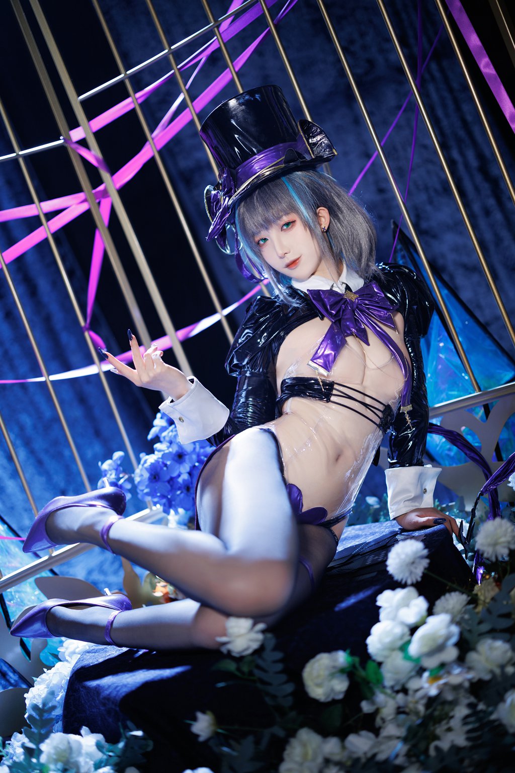 动漫博主@封疆疆 柴郡魔术师 绚烂夜梦[50P-403M] 网红写真-第3张