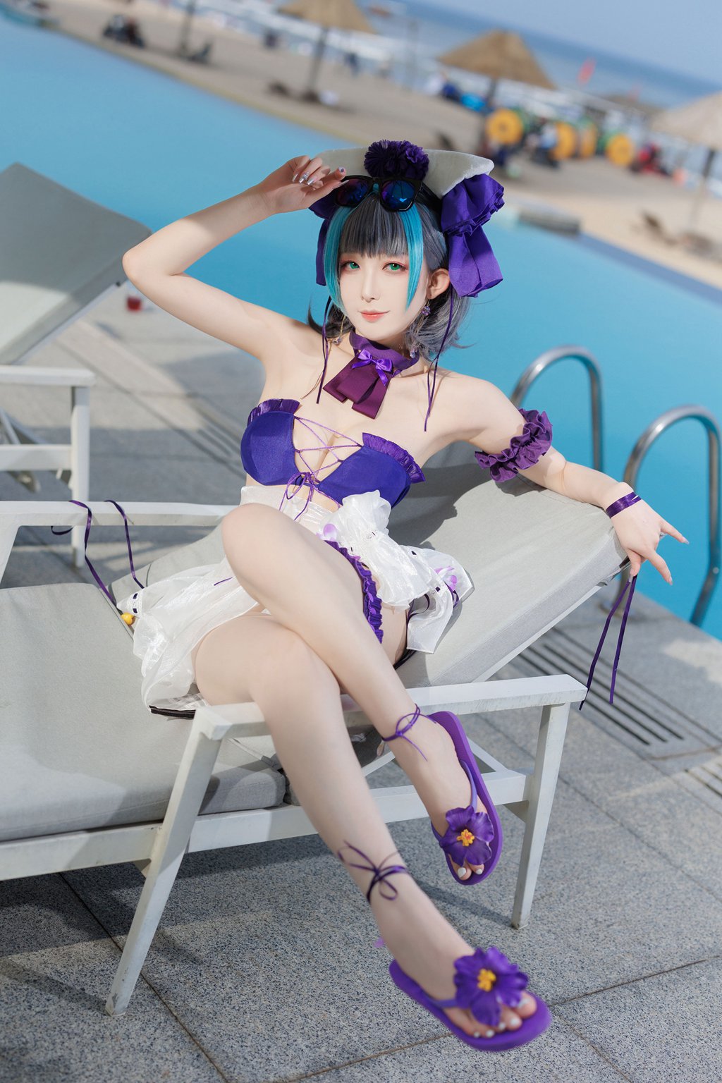 动漫博主@封疆疆 柴郡泳装[36P-171.7M] 网红写真-第2张