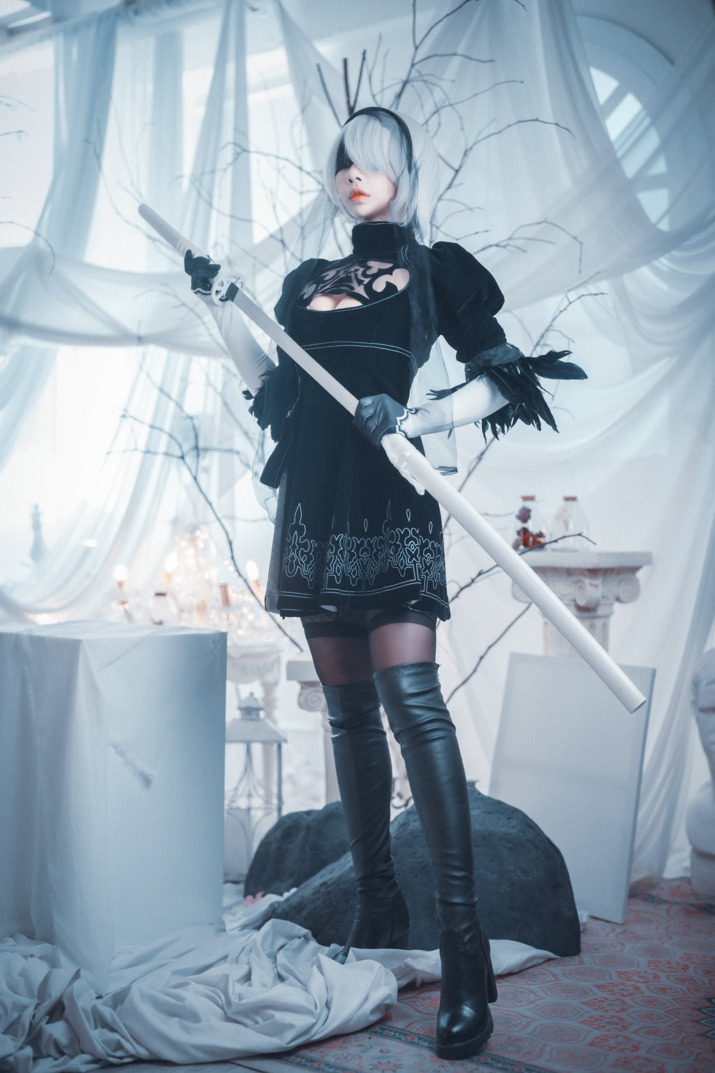 韩模写真@[DJAWA] NO.252 Zzyuri(쮸리)-Nier Automata 2B [134P/2.08G] 其它写真-第2张