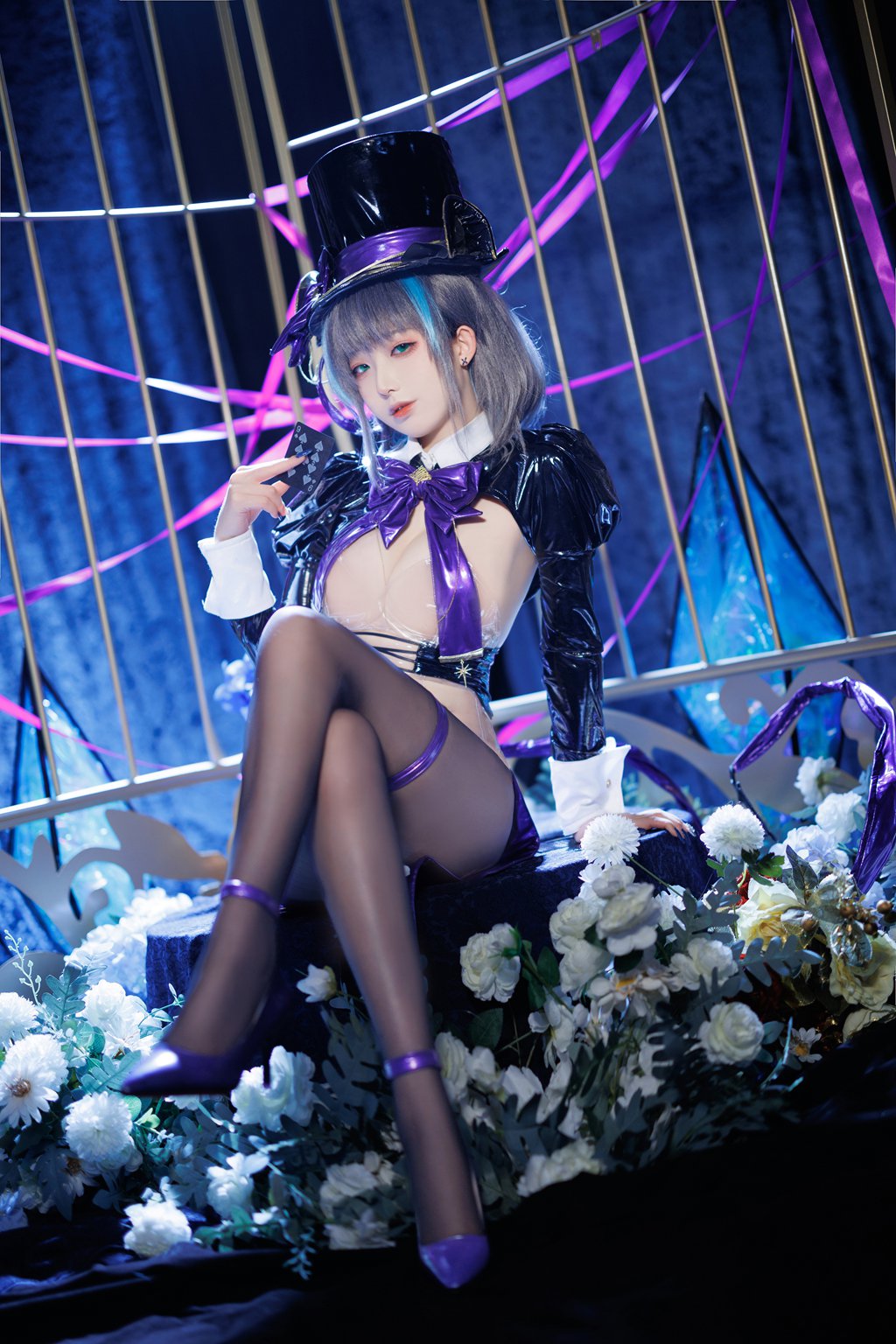 动漫博主@封疆疆 柴郡魔术师 绚烂夜梦[50P-403M] 网红写真-第2张