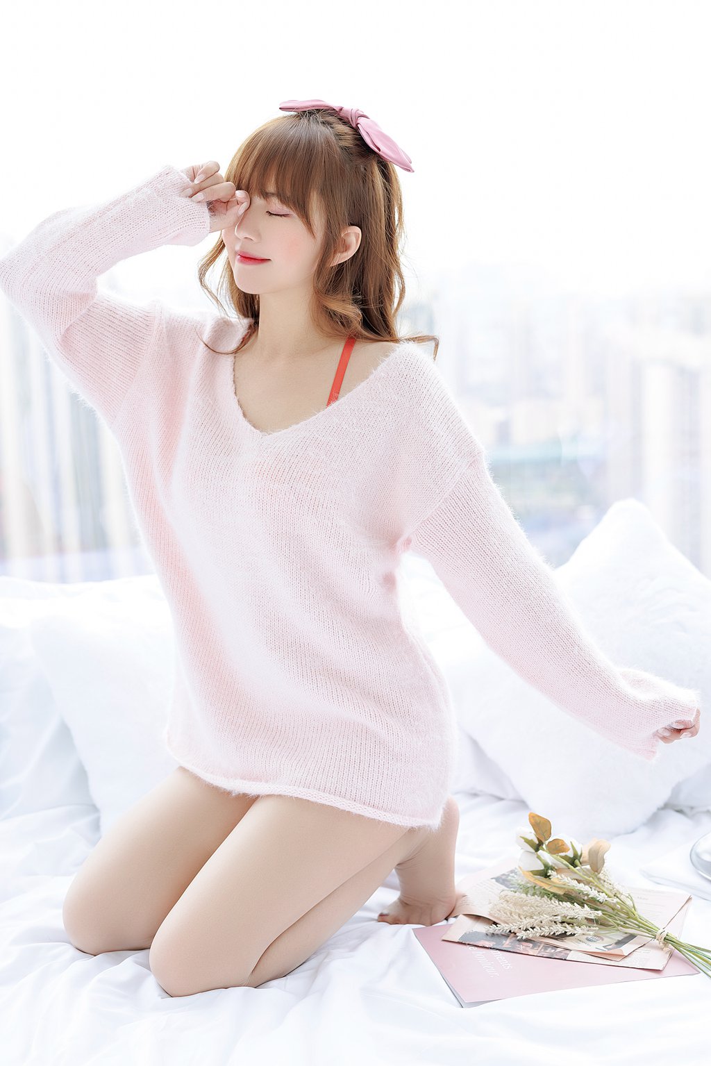 秀人模特@张思允Nice 内部私购- 粉色毛衣 [60P/655MB] 年费专享-第1张