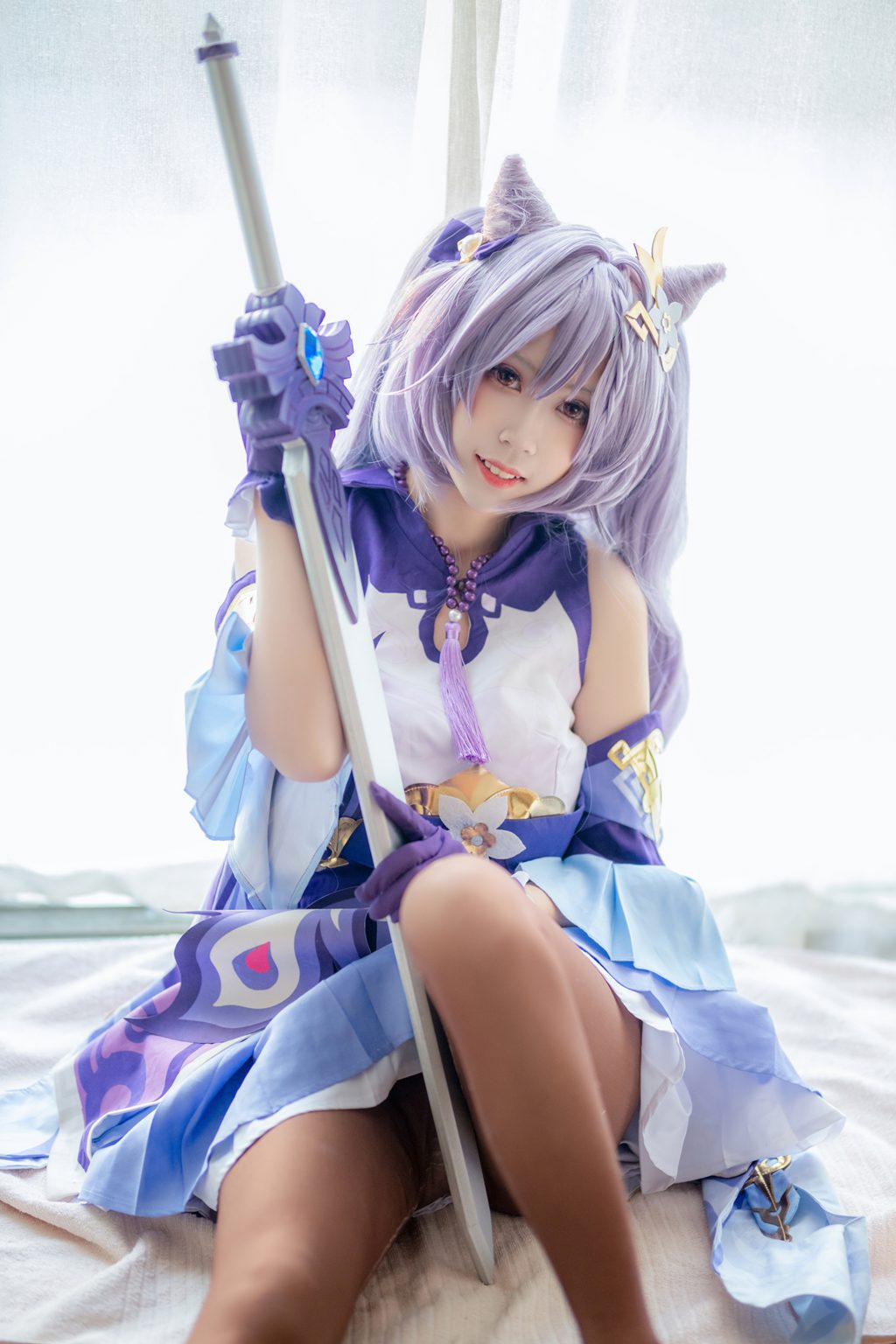 网红Coser@流年不停w – 刻晴[67P+2V-196.3M] 网红写真-第1张
