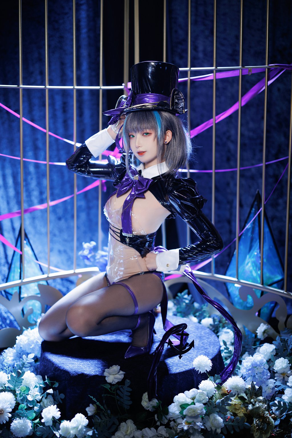 动漫博主@封疆疆 柴郡魔术师 绚烂夜梦[50P-403M] 网红写真-第1张