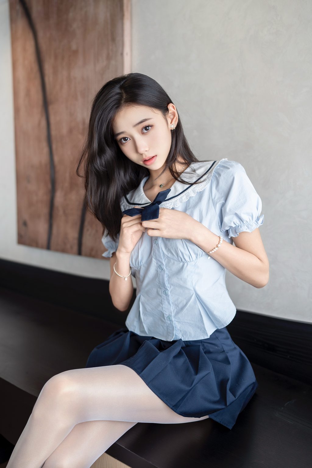 秀人模特@时安安 内购无水印 白丝 [90P/1.10G] 年费专享-第4张