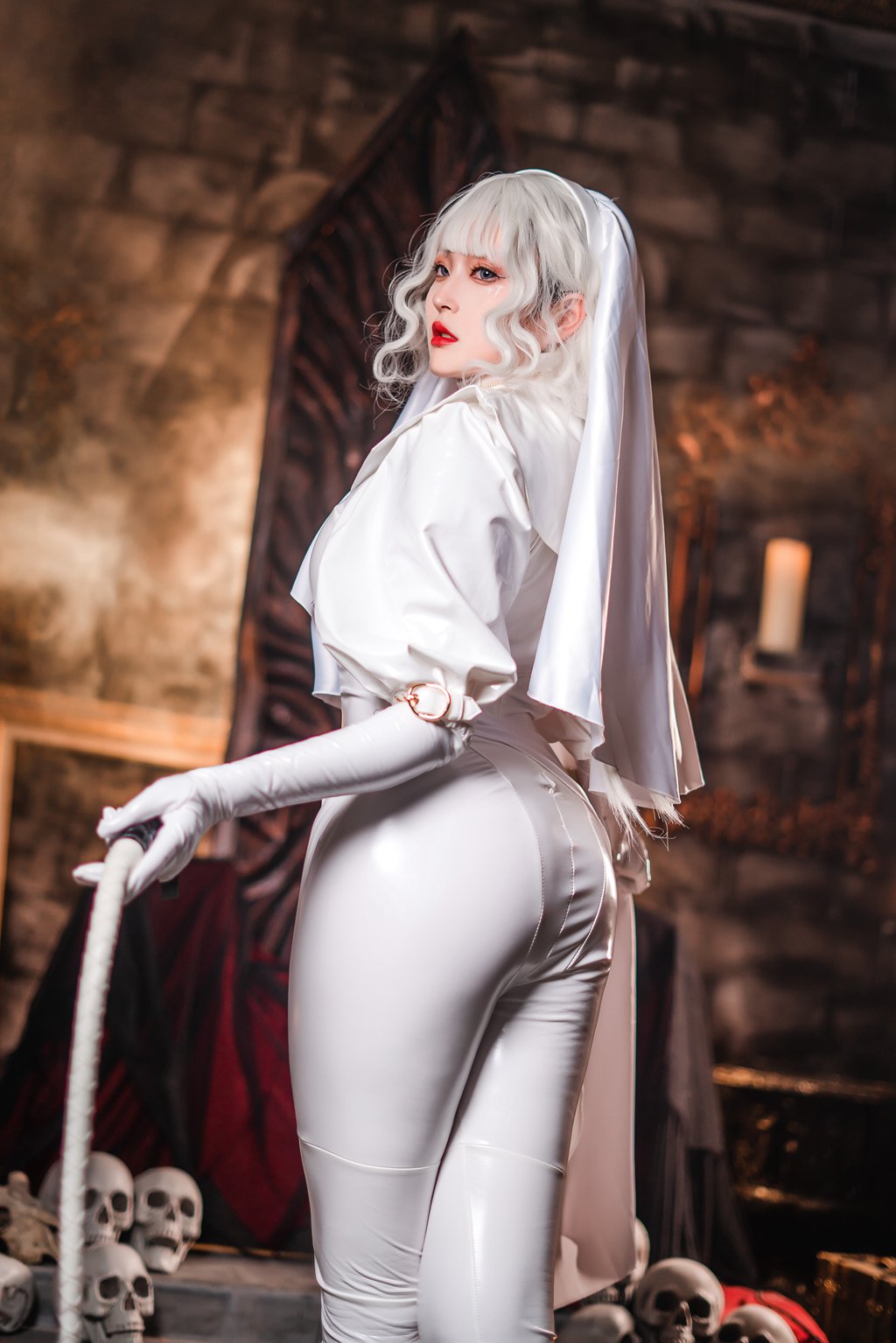 动漫博主@Natsuko_夏夏子 白修女[61P-1V-621M] 网红写真-第4张