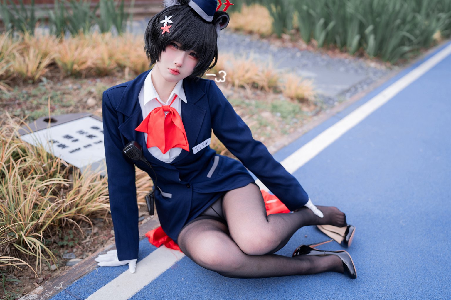 知名动漫Coser@rioko凉凉子 蔚蓝档案 导游 椿 [62P/12V/841MB] 网红写真-第4张