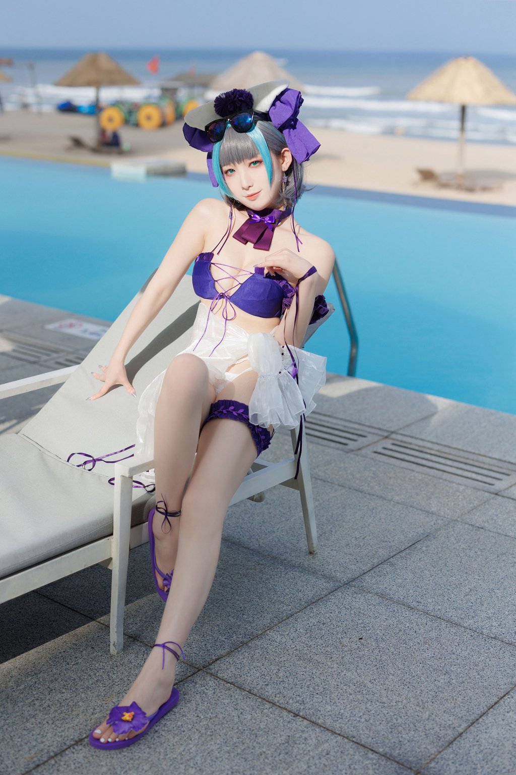 动漫博主@封疆疆 柴郡泳装[36P-171.7M] 网红写真-第3张