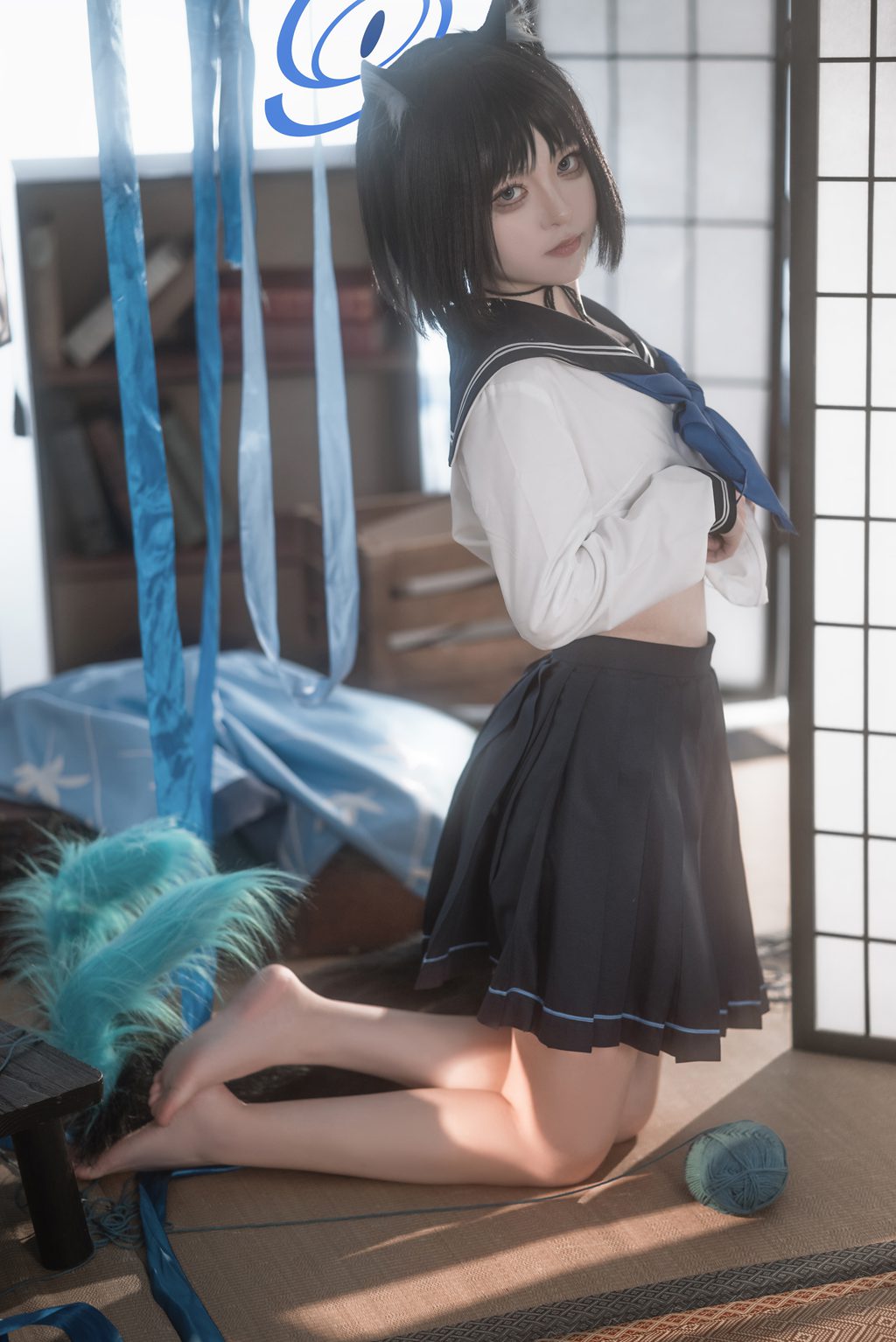 网红Coser@矢量鱼 –蔚蓝档案 桐生桔梗 [28P-357MB] 网红写真-第3张