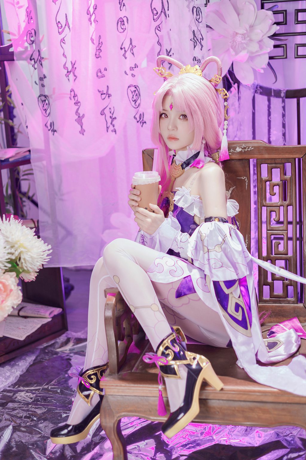 人气Coser@桜桃喵 符玄 [27P/1V/1.77G] 网红写真-第3张