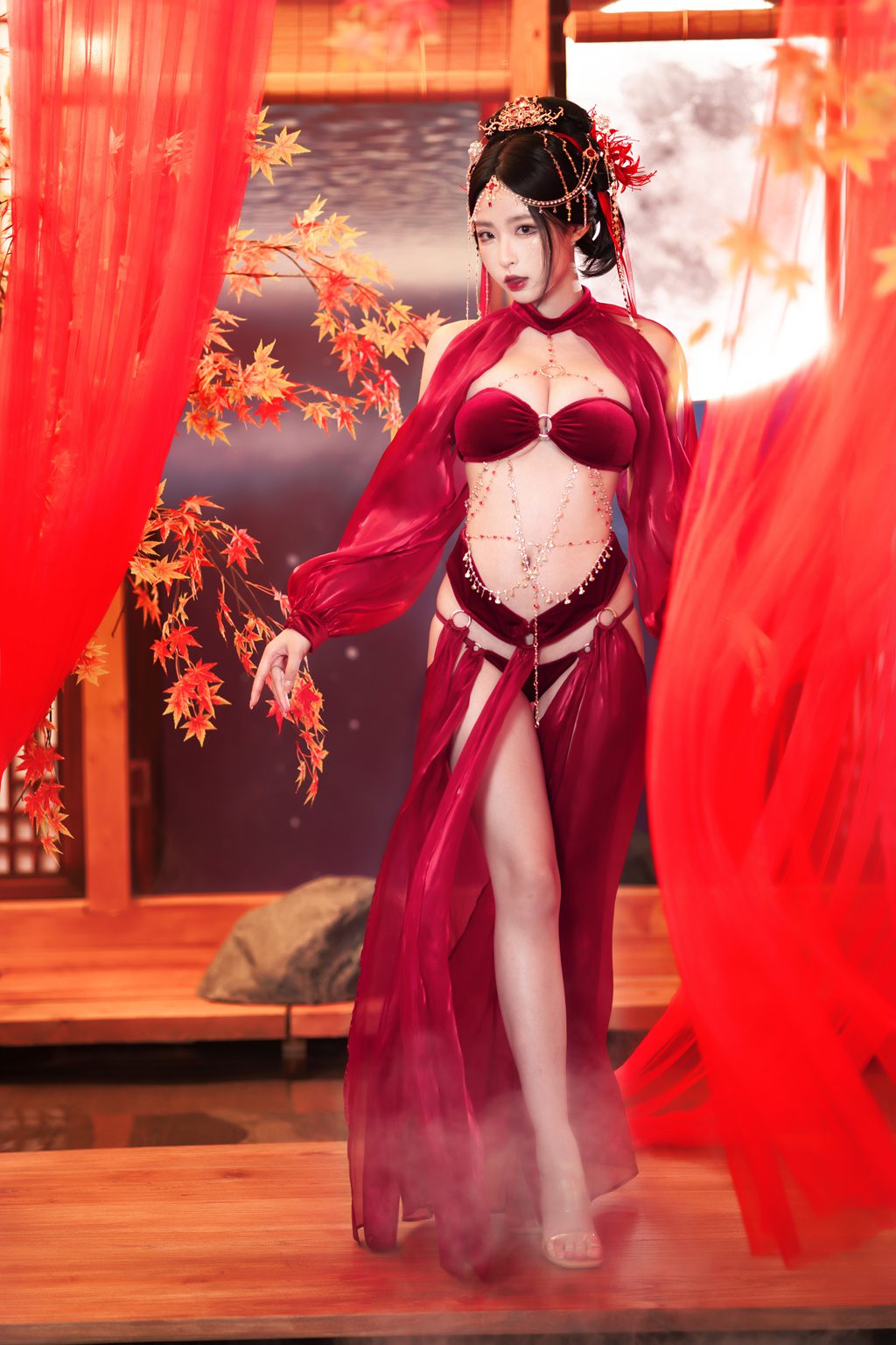 知名动漫博主@清水由乃 月下舞姬[59P-1.06G] 网红写真-第2张