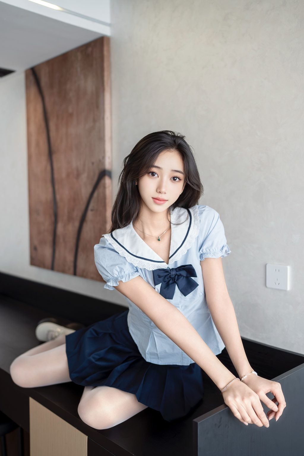 秀人模特@时安安 内购无水印 白丝 [90P/1.10G] 年费专享-第2张