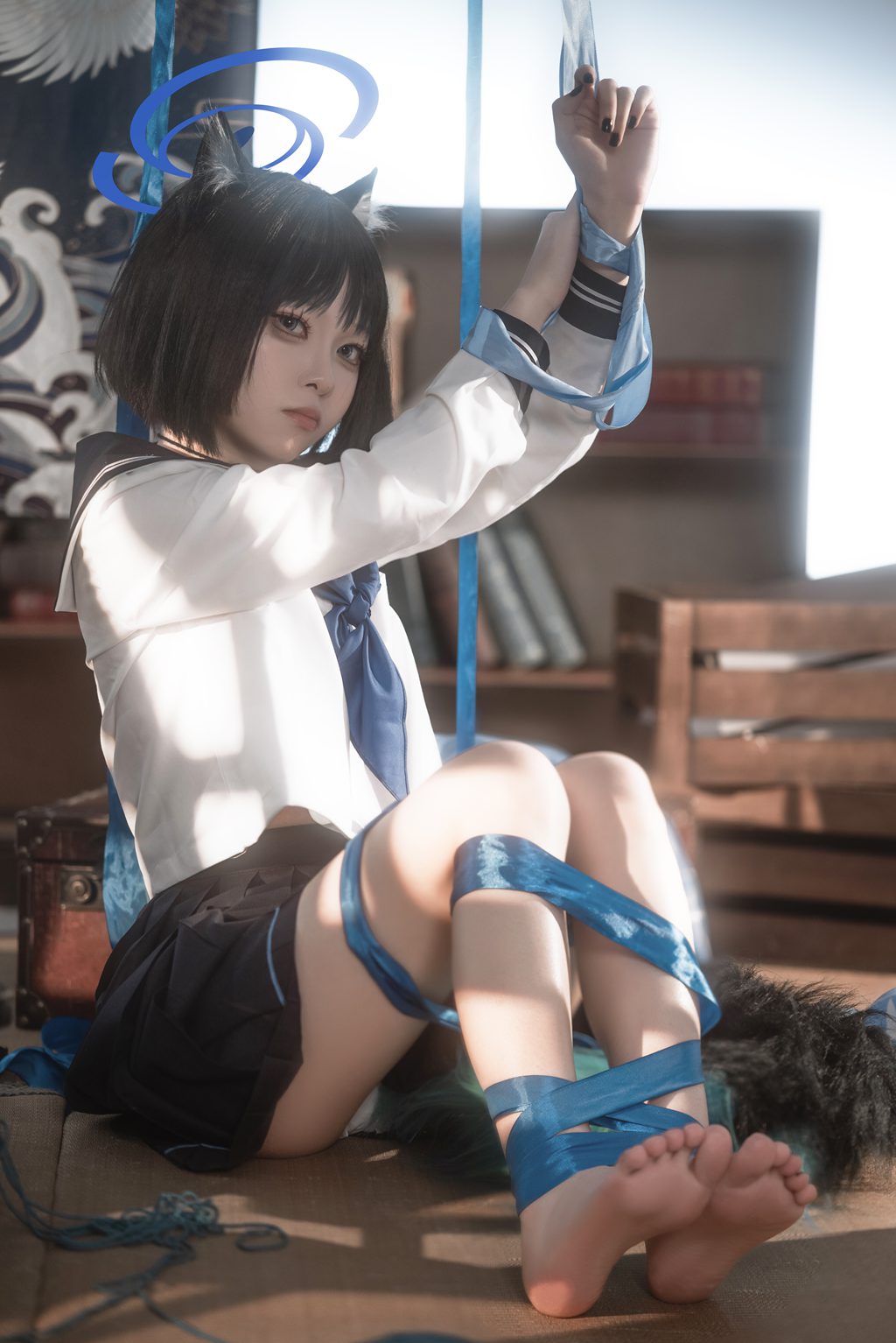 网红Coser@矢量鱼 –蔚蓝档案 桐生桔梗 [28P-357MB] 网红写真-第2张