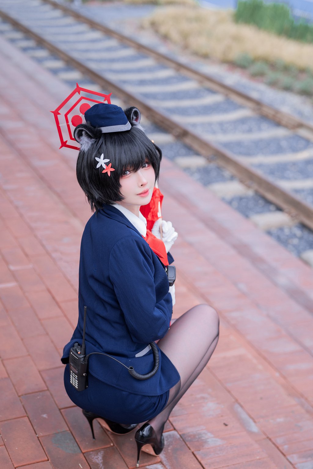 知名动漫Coser@rioko凉凉子 蔚蓝档案 导游 椿 [62P/12V/841MB] 网红写真-第2张