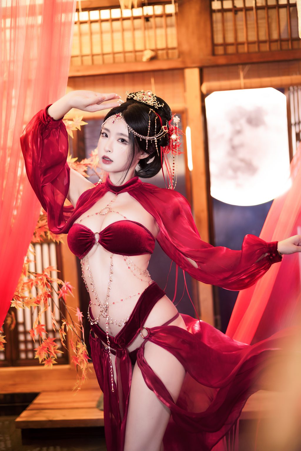 知名动漫博主@清水由乃 月下舞姬[59P-1.06G] 网红写真-第1张
