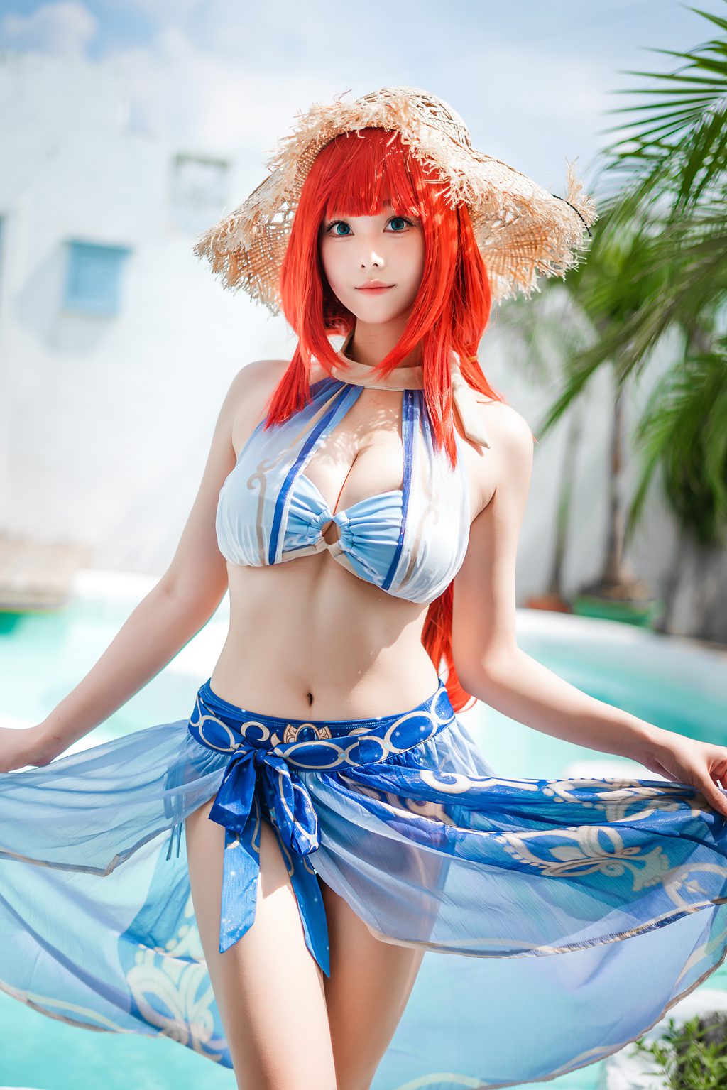 知名动漫博主@蜜汁猫裘  原神 妮露泳装 [21P-250MB] 网红写真-第1张