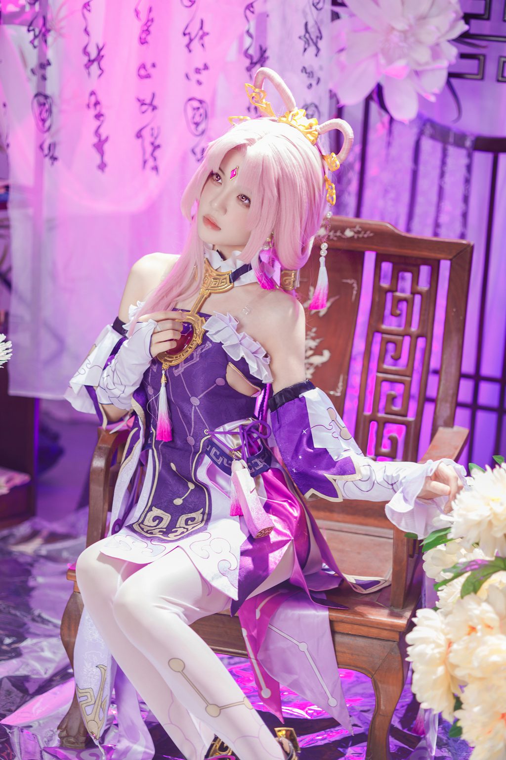 人气Coser@桜桃喵 符玄 [27P/1V/1.77G] 网红写真-第1张