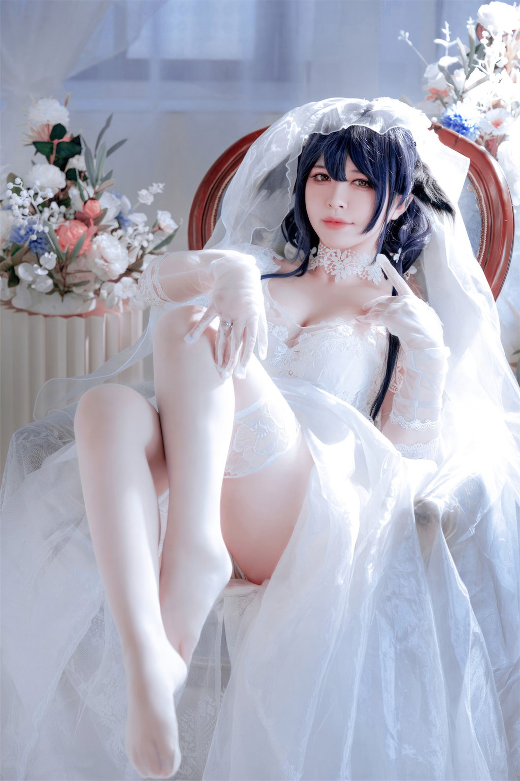 微博人气Coser@半半子 吾妻花嫁[52P-3V-190M] 网红写真-第4张