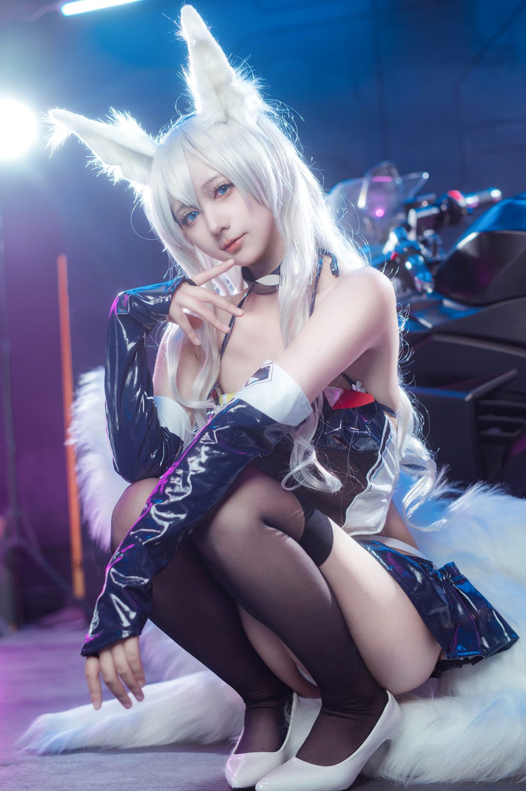 人气动漫博主@喜欢爱理吗&艾西Aiwest 碧蓝航线 巴尔的摩&信浓 赛车女郎[47P-199.7M] 网红写真-第4张