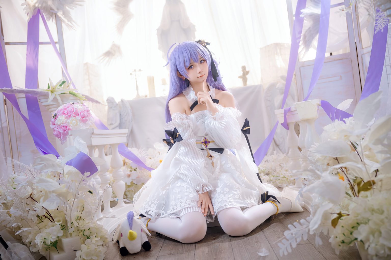 人气动漫博主@喜欢爱理吗 碧蓝航线 独角兽婚纱[31P-172.5M] 网红写真-第4张