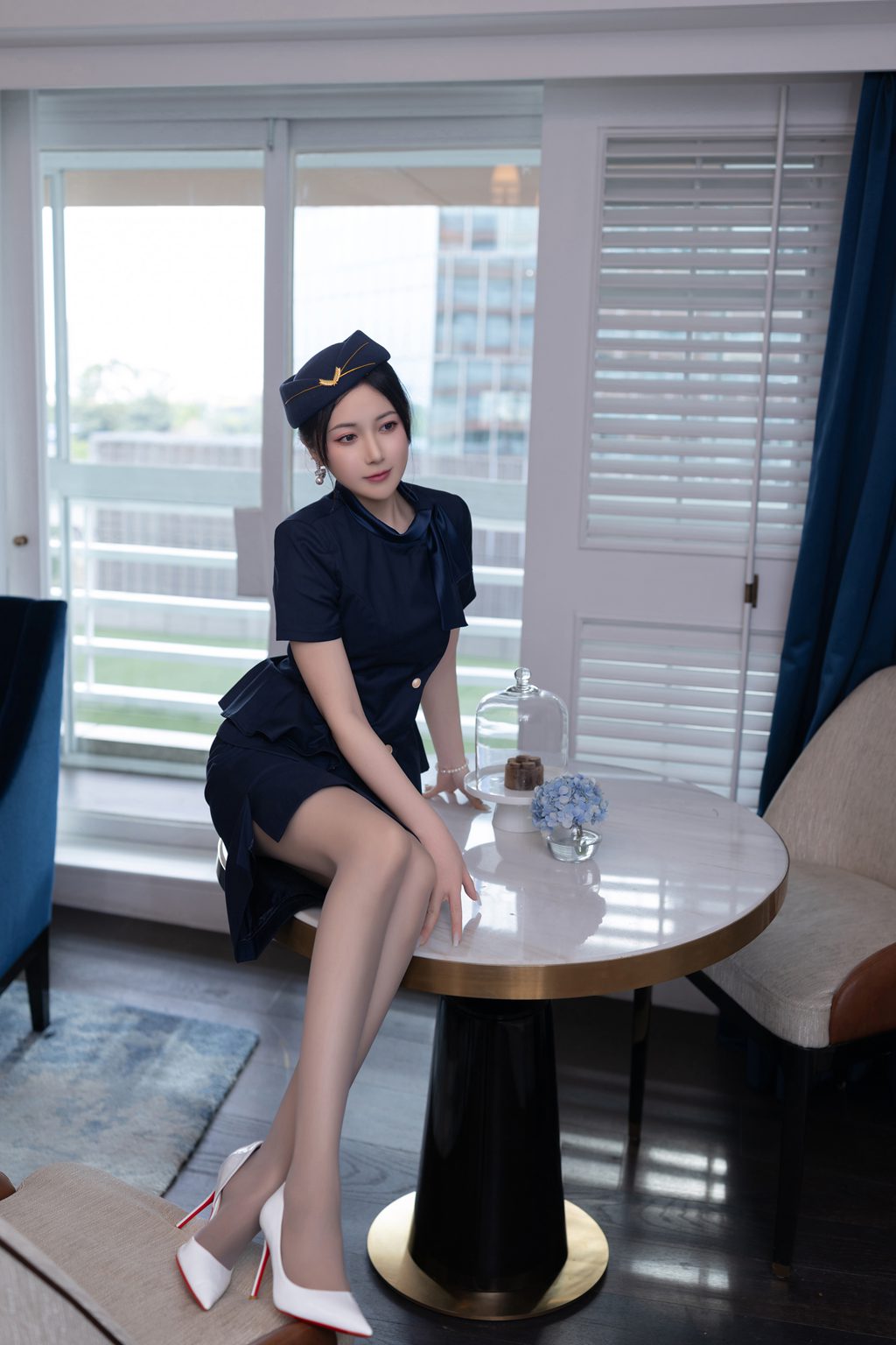 秀人内购@鱼子酱Fish – 内购系列 – 空姐制服[120P/1.33GB] 其它写真-第4张