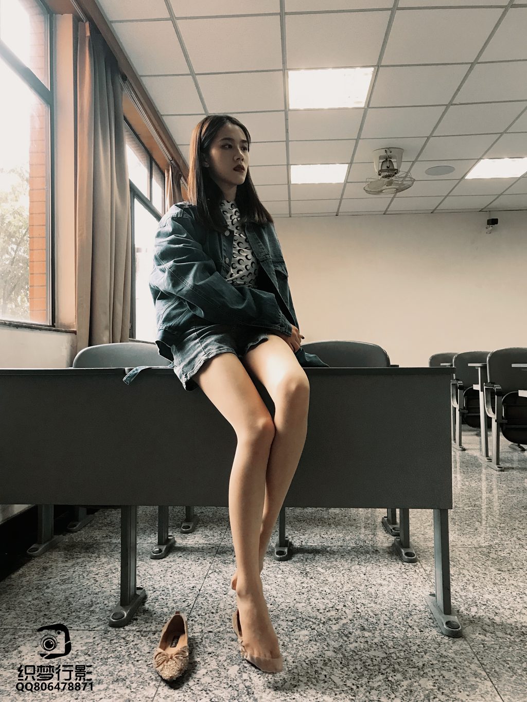 织梦映像 NO.005-双芝竞秀-教室肉丝[81P/1V/2.24GB] 单购-第3张