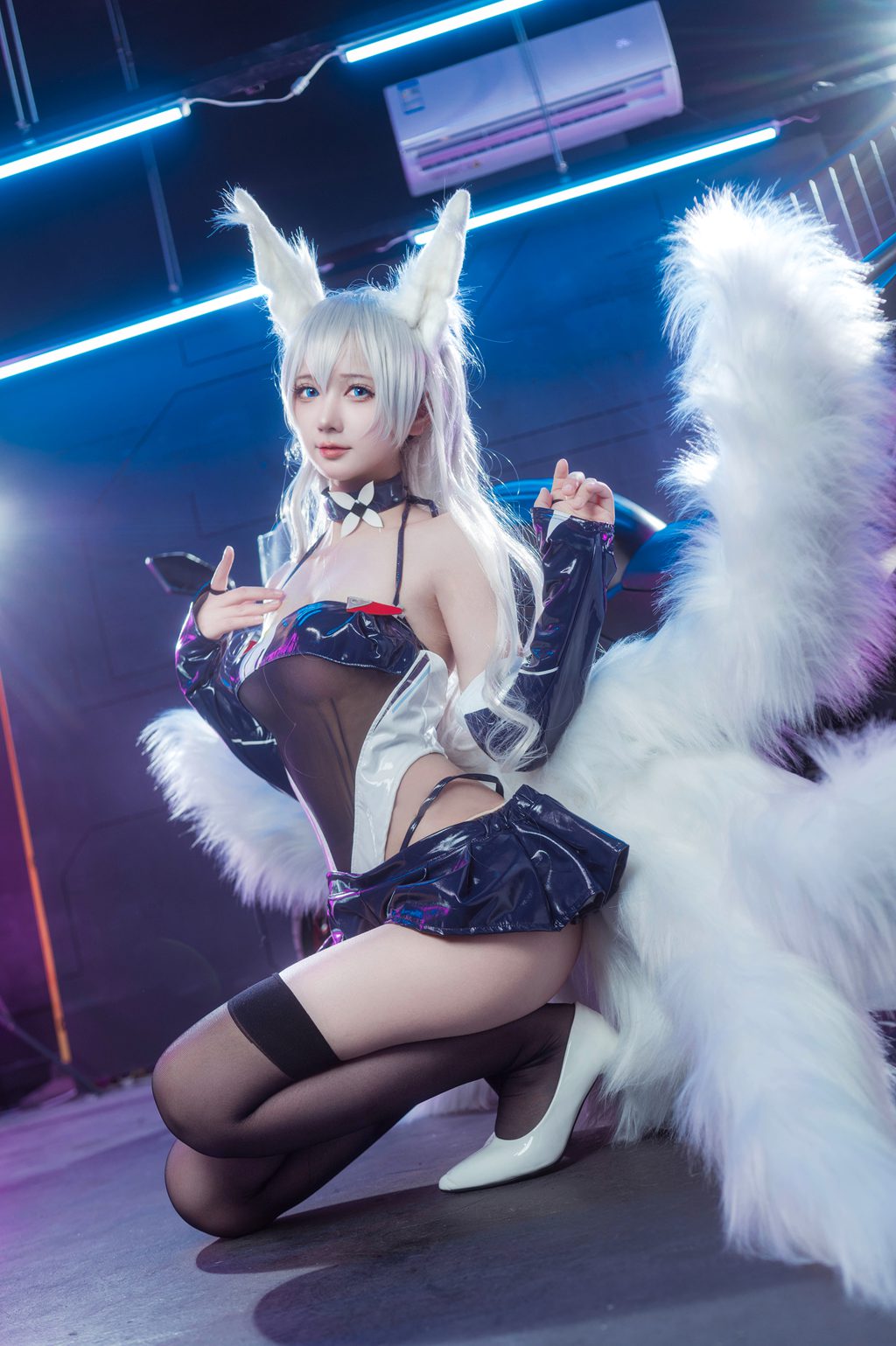 人气动漫博主@喜欢爱理吗&艾西Aiwest 碧蓝航线 巴尔的摩&信浓 赛车女郎[47P-199.7M] 网红写真-第3张