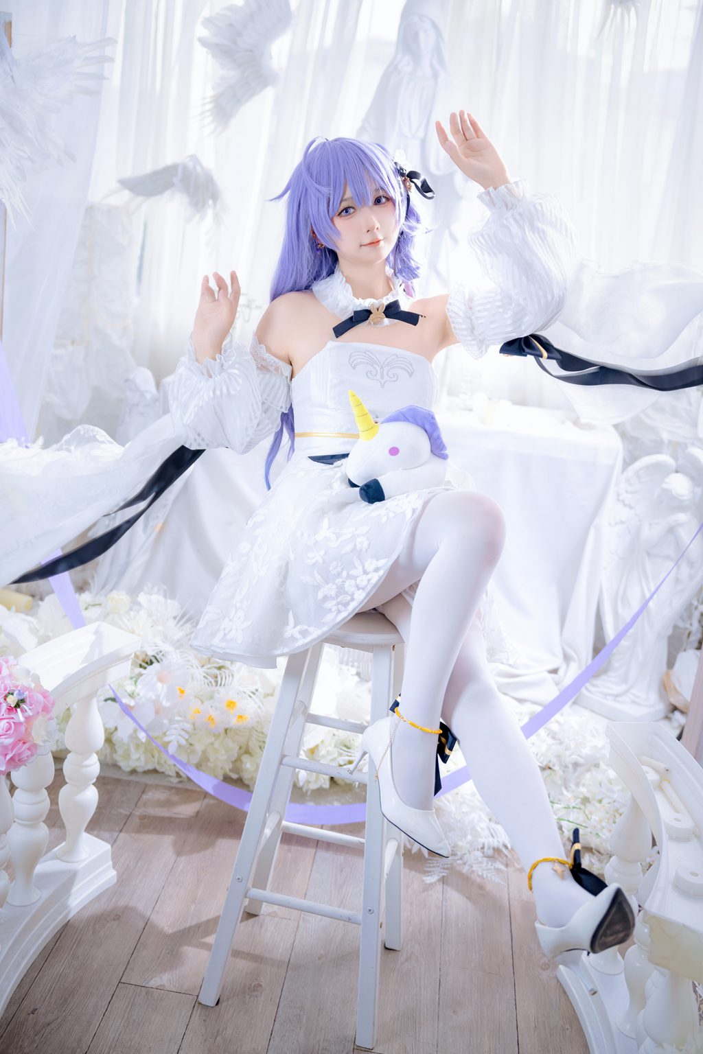 人气动漫博主@喜欢爱理吗 碧蓝航线 独角兽婚纱[31P-172.5M] 网红写真-第3张