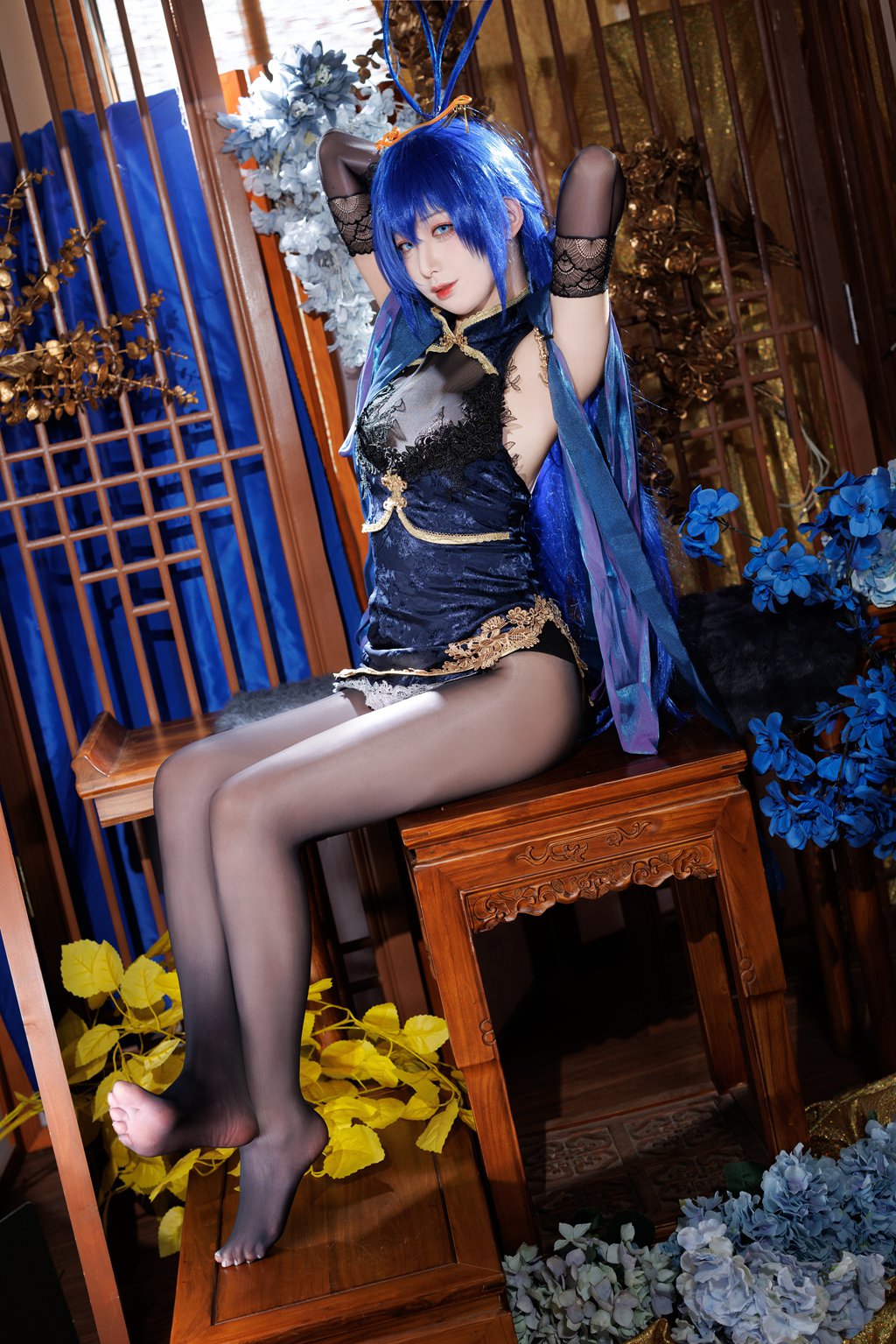 动漫博主@封疆疆 花园旗袍新泽西旗袍[43P-627.5M] 网红写真-第3张