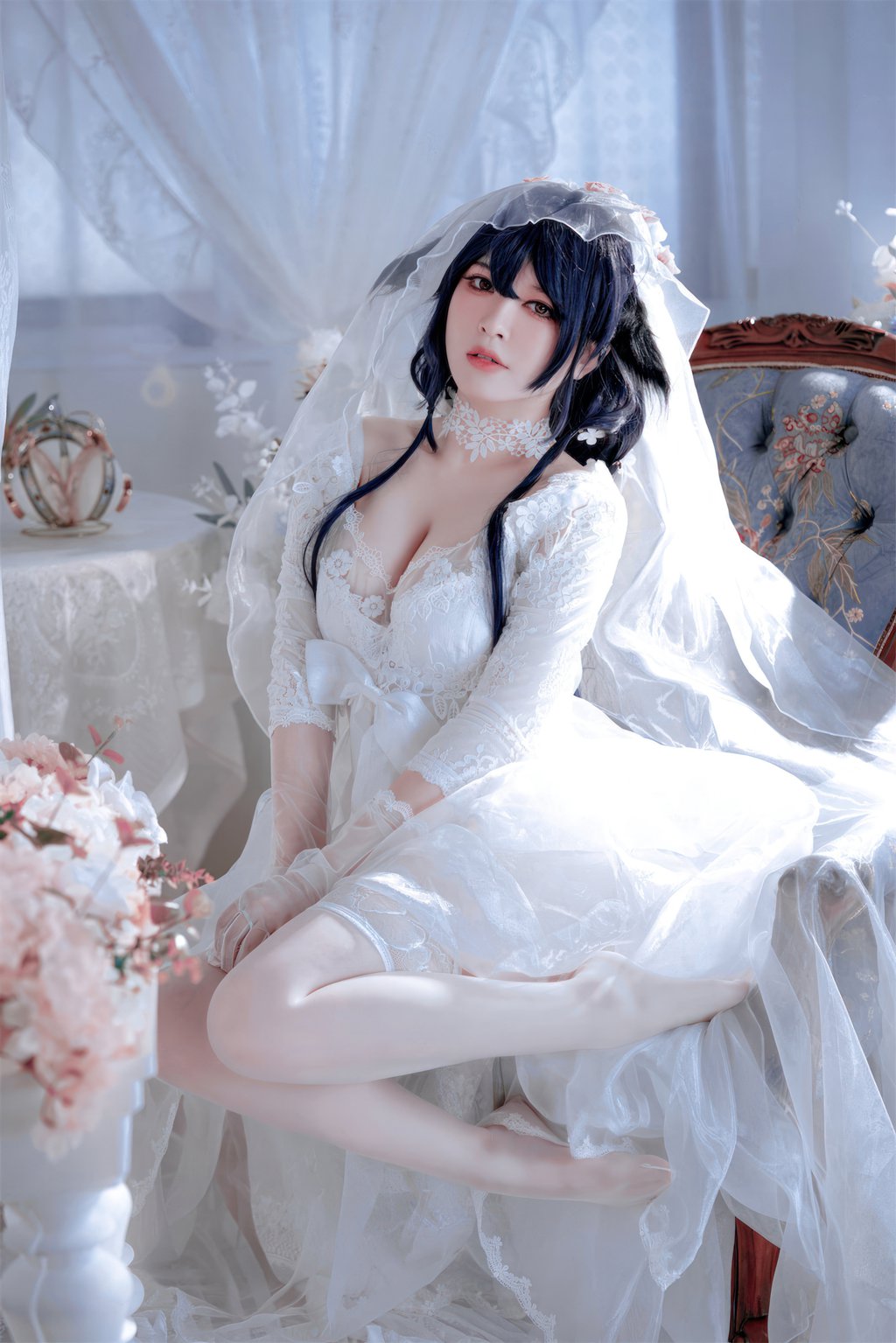 微博人气Coser@半半子 吾妻花嫁[52P-3V-190M] 网红写真-第2张