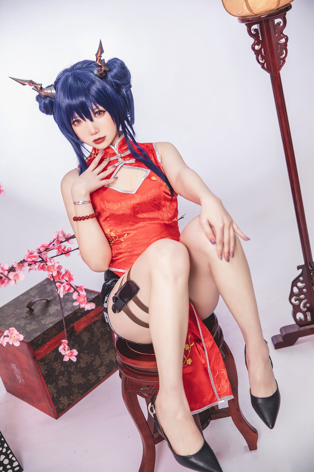 知名动漫博主@雪晴Astra 明日方舟 陈 旗袍 [19P/37MB] 网红写真-第1张