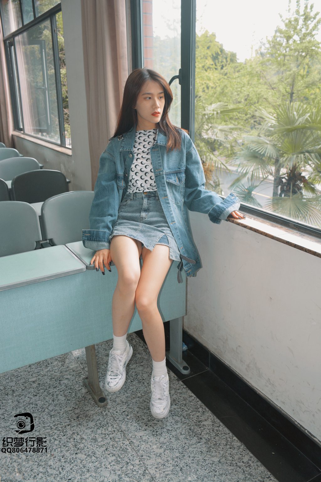 织梦映像 NO.004-双芝竞秀-教室白袜[68P/1V/1.5GB] 单购-第1张