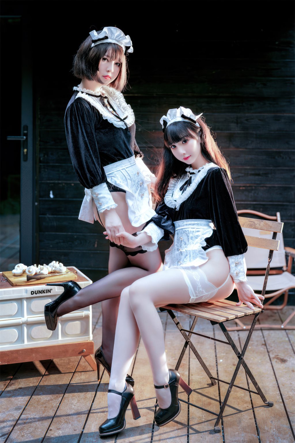 微博人气Coser@半半子 &面饼仙儿 – Maid姉妹 [74P-367MB] 网红写真-第2张