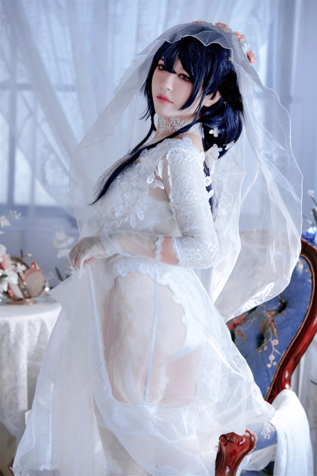 微博人气Coser@半半子 吾妻花嫁[52P-3V-190M] 网红写真-第1张