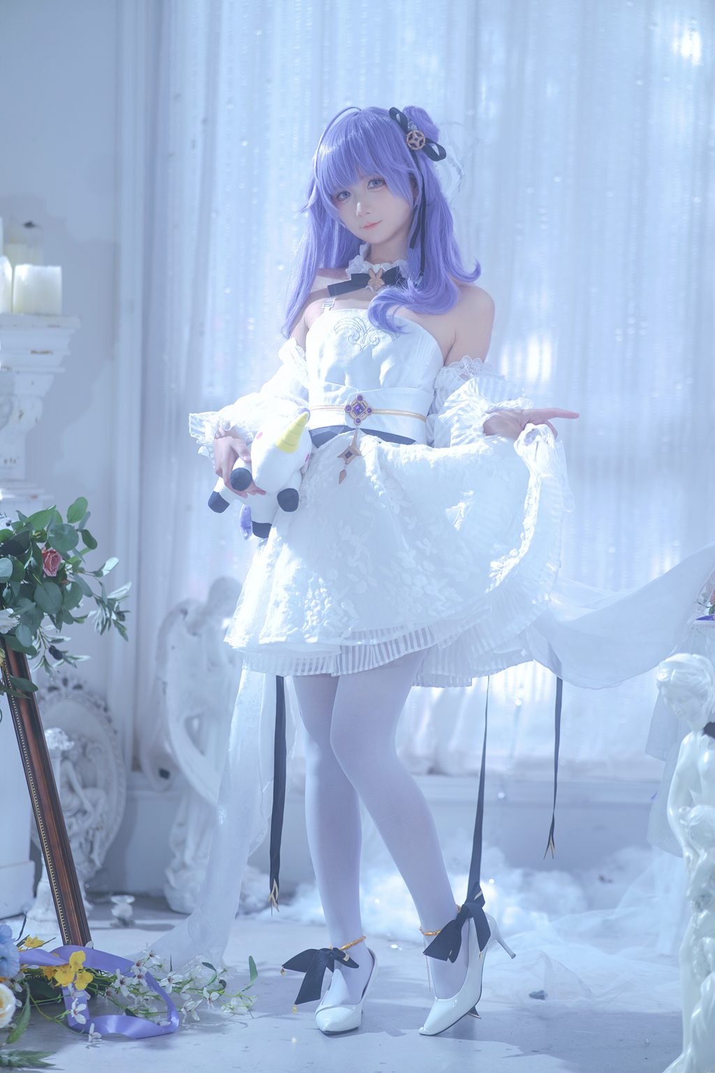 人气动漫博主@喜欢爱理吗 碧蓝航线 独角兽婚纱[31P-172.5M] 网红写真-第1张