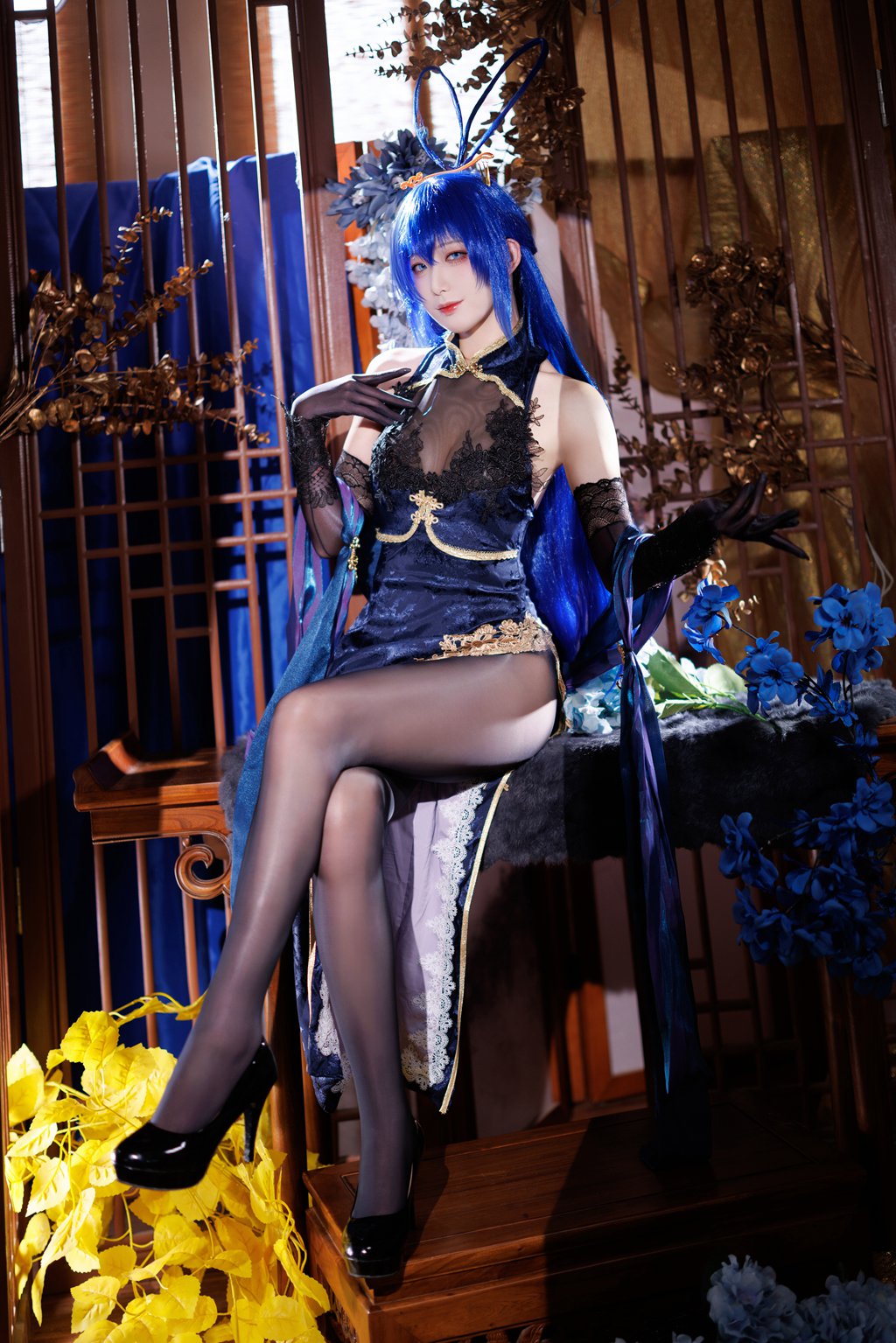 动漫博主@封疆疆 花园旗袍新泽西旗袍[43P-627.5M] 网红写真-第1张