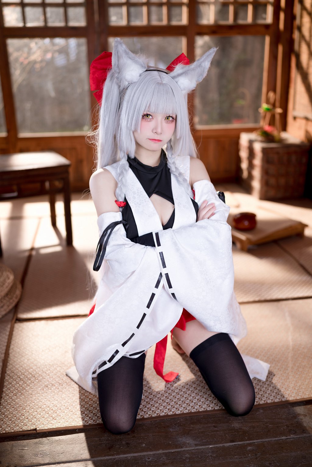 人气Coser@九柒喵 碧蓝航线 朝凪 原皮 [40P/239MB] 网红写真-第4张