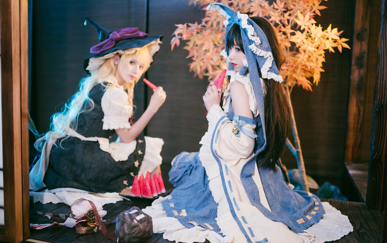 动漫Coser@腥味猫罐 魔理沙 青灵梦 (&渡边芥子)[15P-119.9M] 网红写真-第4张