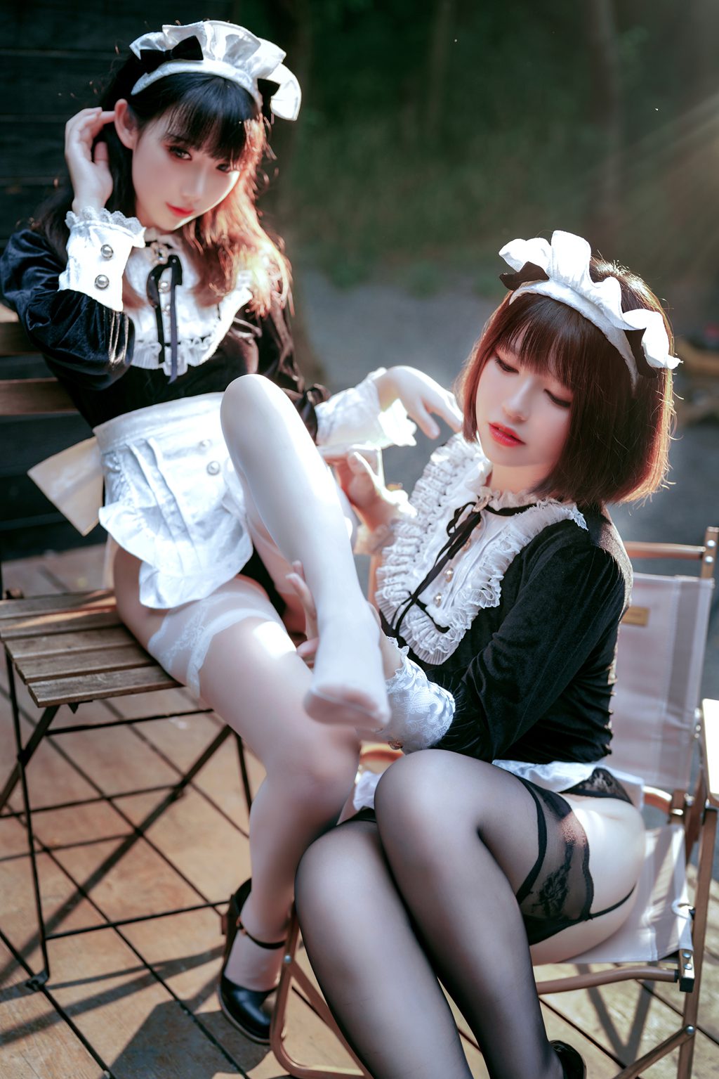 人气动漫Coser@面饼仙儿&半半子 – 女仆姉妹 [74P/209MB] 网红写真-第4张
