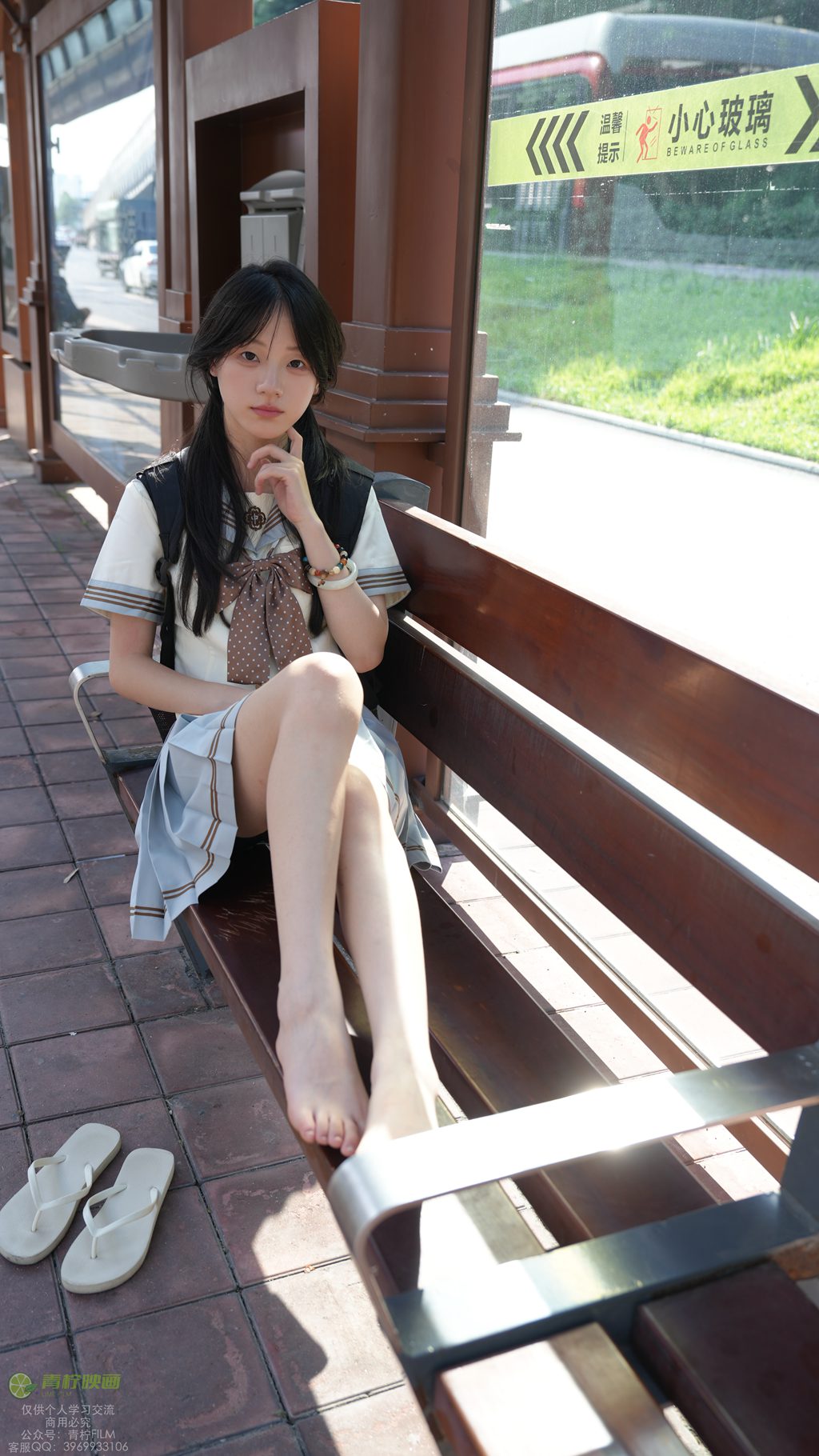 [青柠映画] NO.048 阿慌 JK等公交素材（全套版）[136P/2V/4.72G] 年费专享-第3张