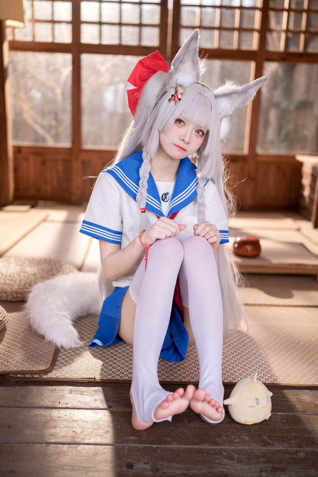 人气Coser@九柒喵 朝凪 JK (碧蓝航线) [37P/188MB] 网红写真-第3张