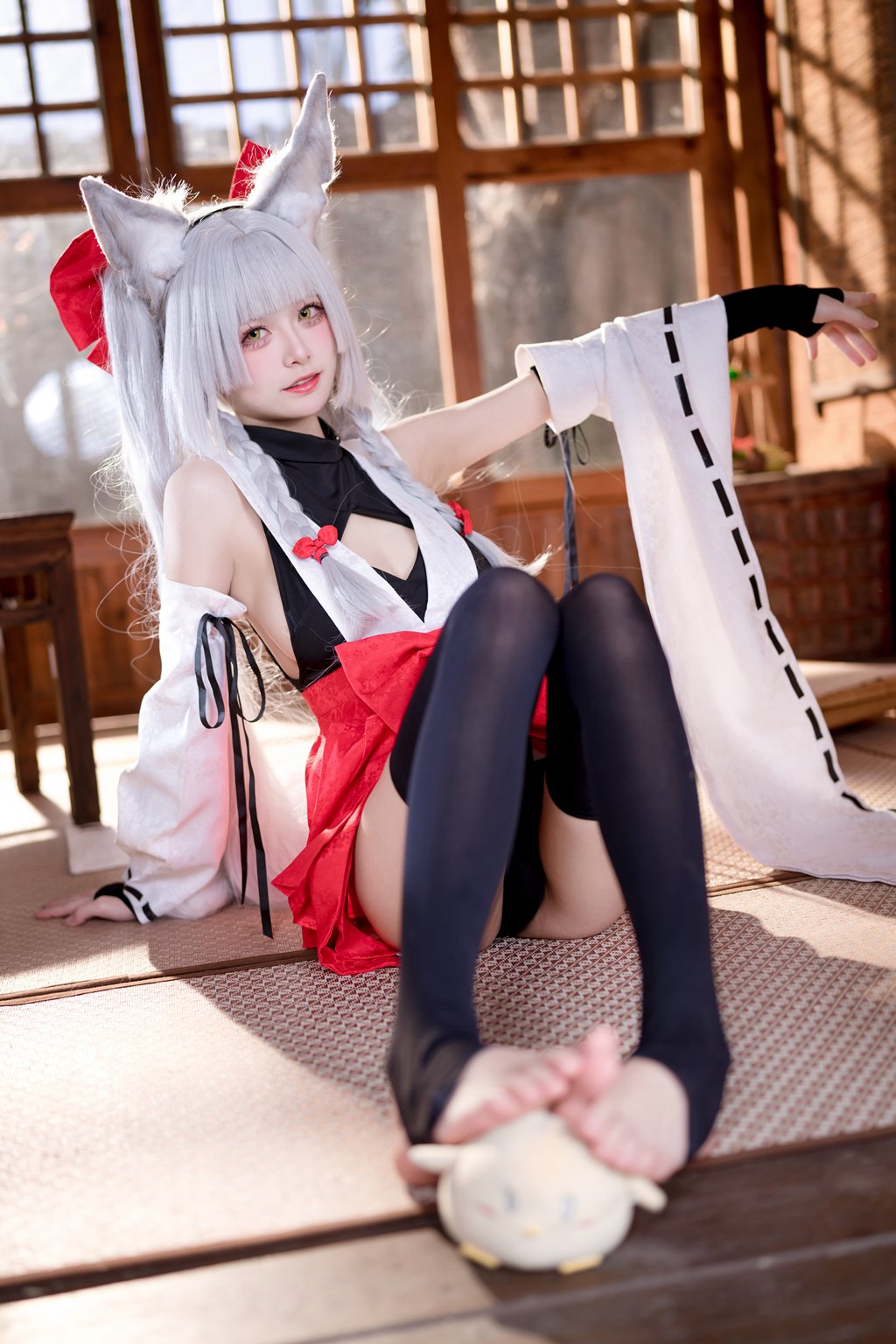 人气Coser@九柒喵 碧蓝航线 朝凪 原皮 [40P/239MB] 网红写真-第3张