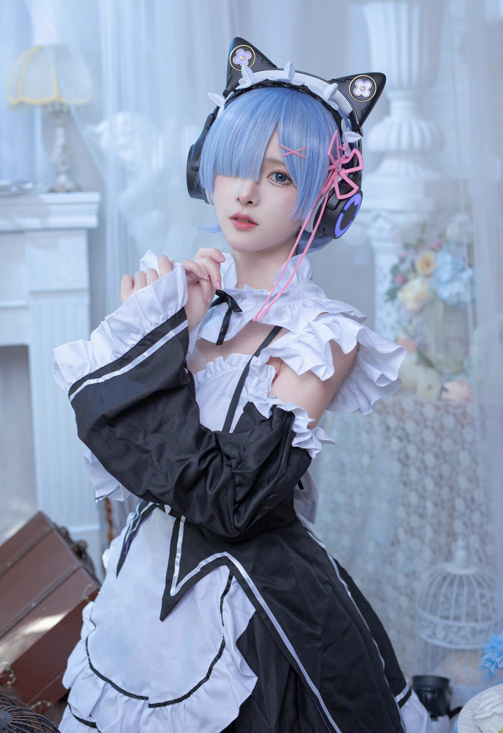 动漫Coser@腥味猫罐  REM蕾姆[12P-76.1M] 网红写真-第3张