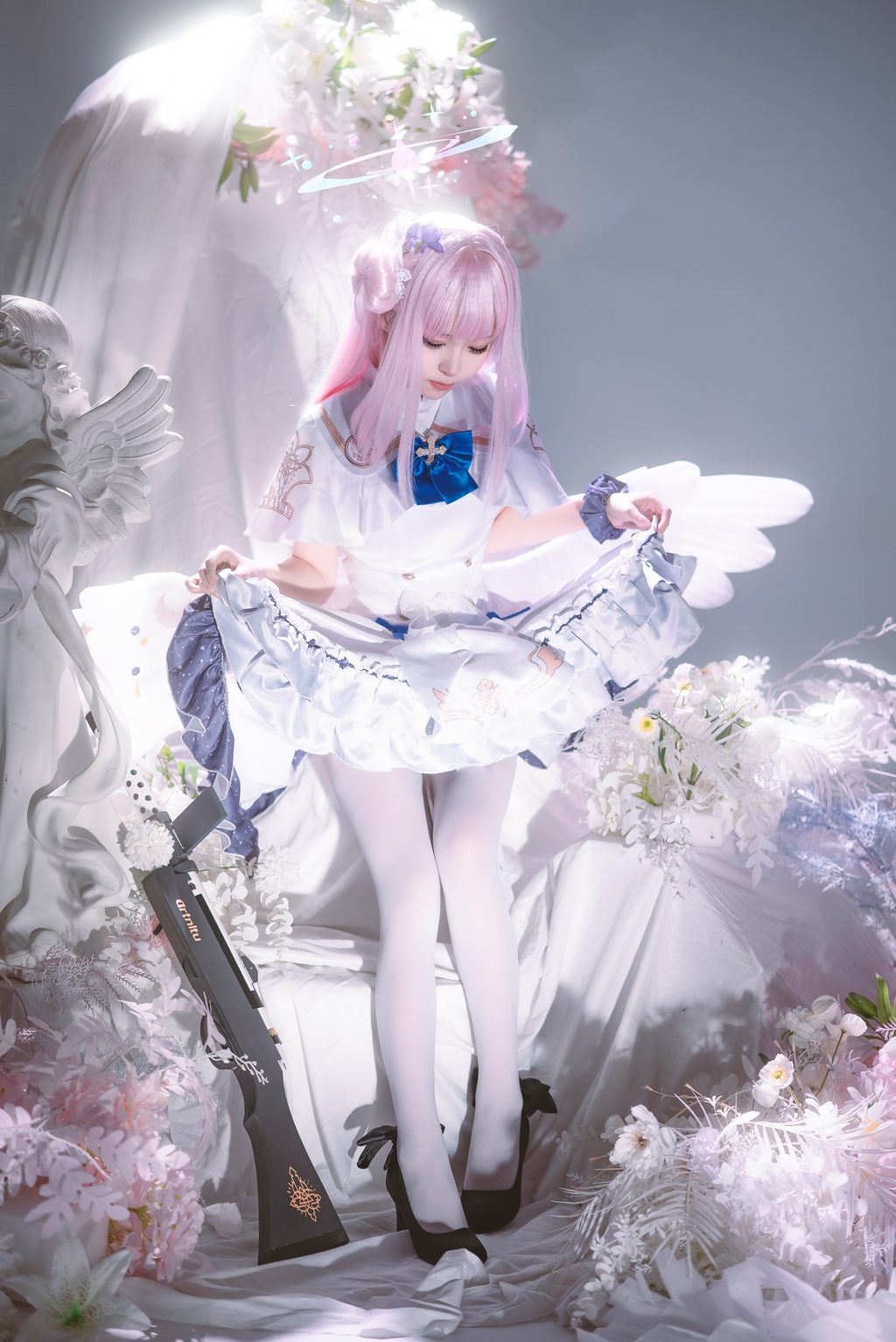 网紅Coser@矢量鱼 –蔚蓝档案 圣园未花 [27P-327MB] 网红写真-第3张