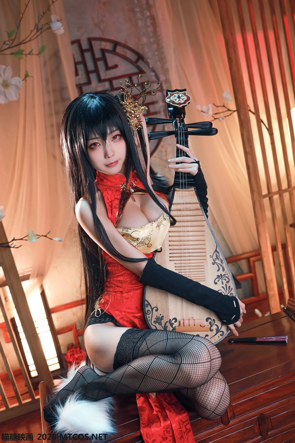 喵糖映画少女  HML.004 水淼大凤旗袍[40P／867MB] 其它写真-第3张