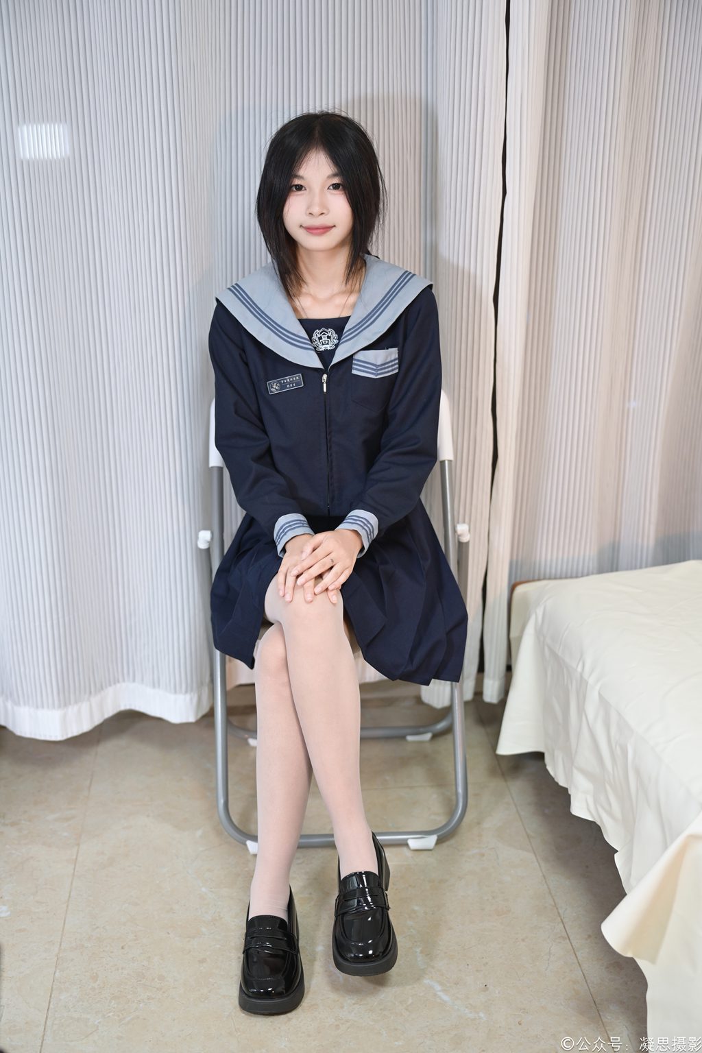 凝思摄影 NO.043 沅沅（jk制服、连裤白丝、小皮鞋）[150P/1V/5.74G] 凝思摄影-第3张